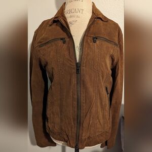 John Varvatos Star Leather USA zip up Jacket Size M